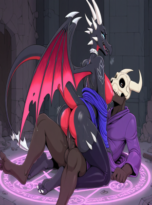 Enchanted Duo in Ruined Castle