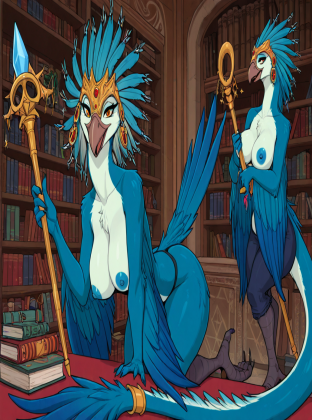 Tzeentch's Avian Sorceress in Library