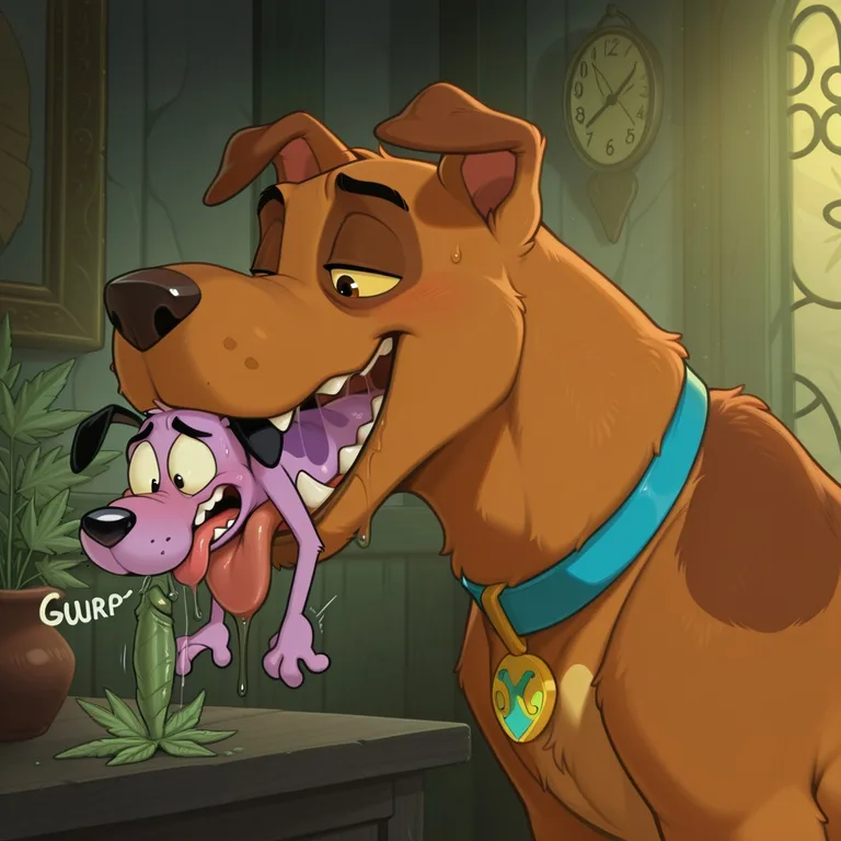 Courage the Cowardly Dog And Scooby-Doo Smoke