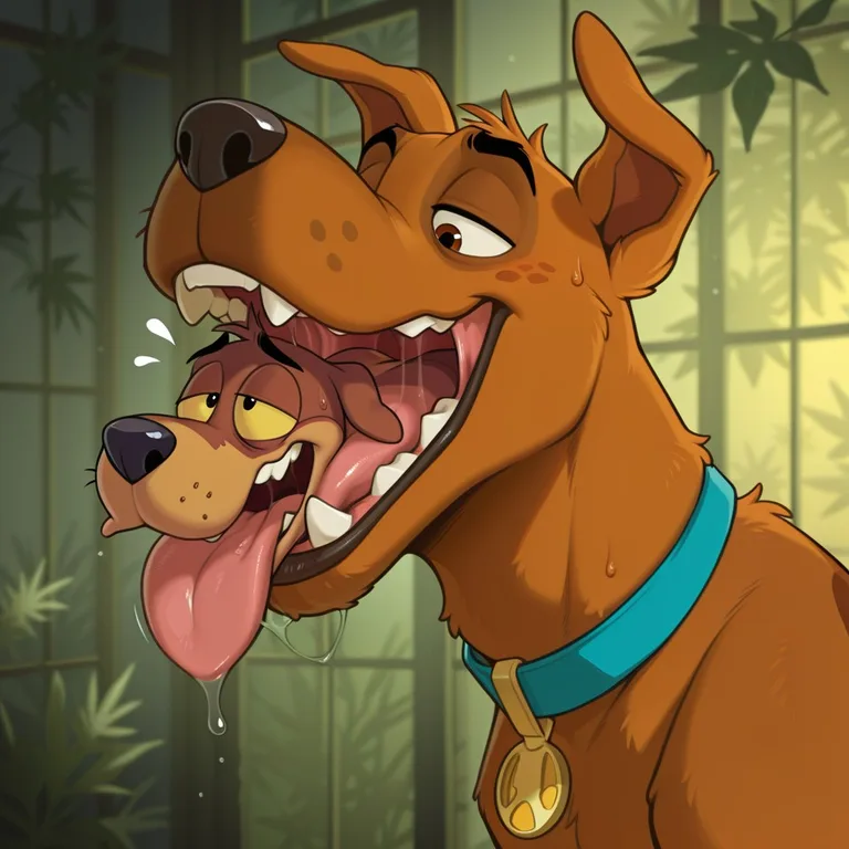 Courage the Cowardly Dog and Scooby Doo Share a Smoke