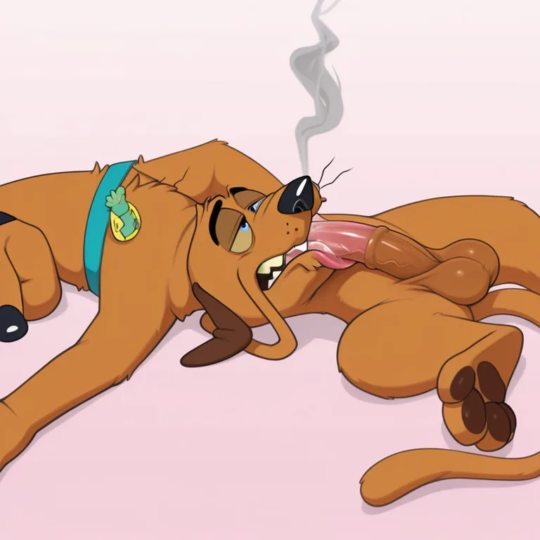 Courage the Cowardly Dog in 90s Toon Style Stoner
