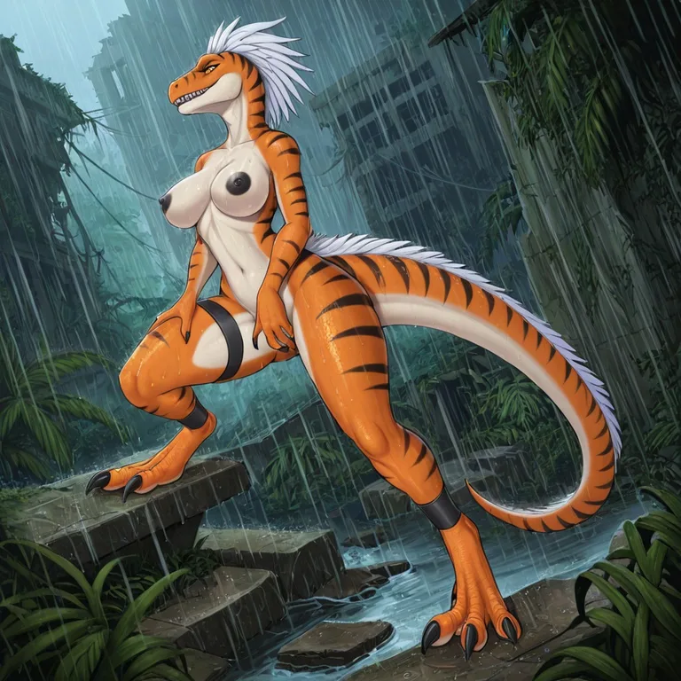 Raptor Warrior in Jungle Ruins