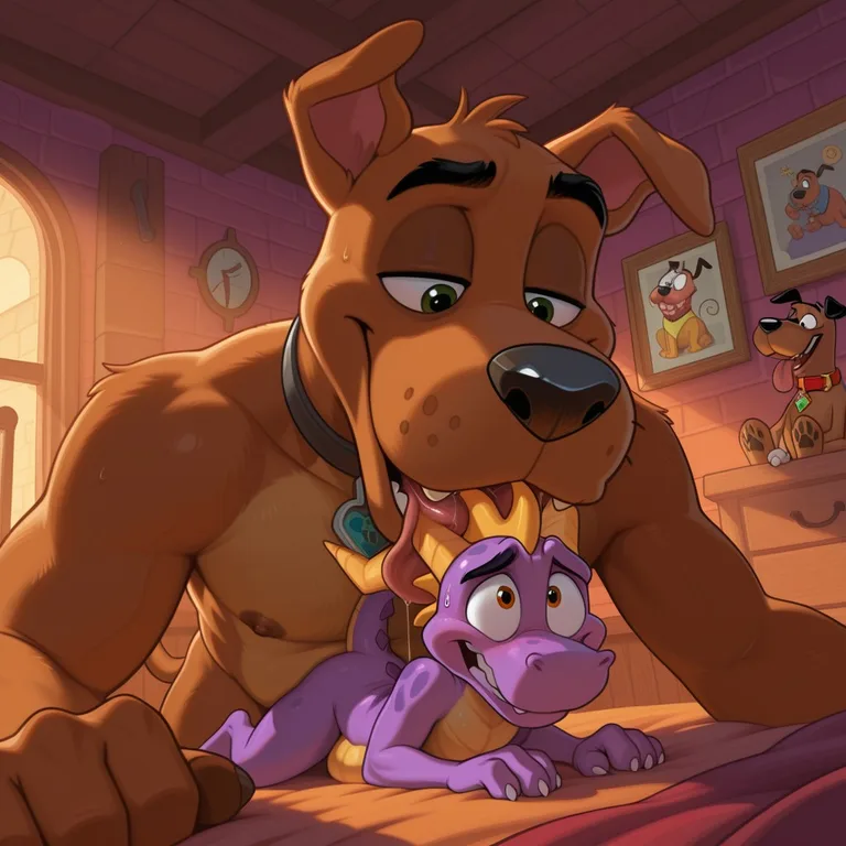 Courage the Cowardly Dog and Spyro the Dragon Scene