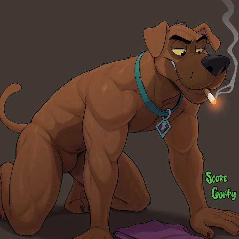 Scooby-Doo and Courage Smoking Marijuana