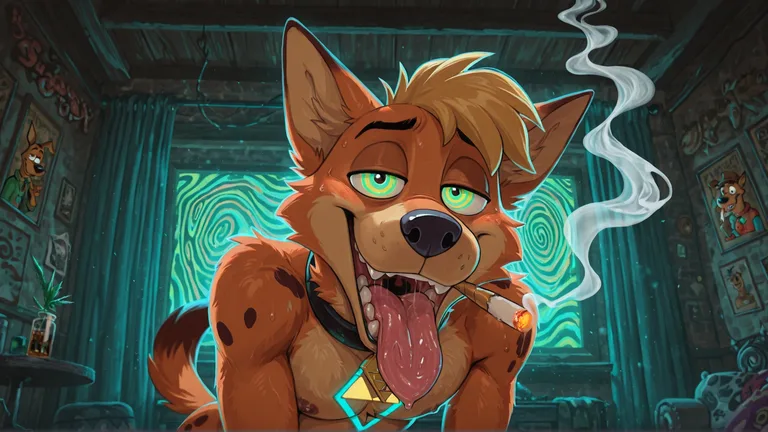 Stoned Anthro Dalmatian with Hypnotic Swirls