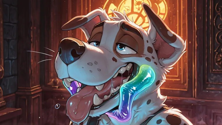Courage the Cowardly Dog as Neon Rainbow Fox