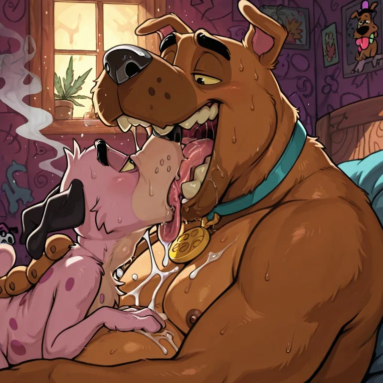 Courage the Cowardly Dog Stoned Nude Artwork