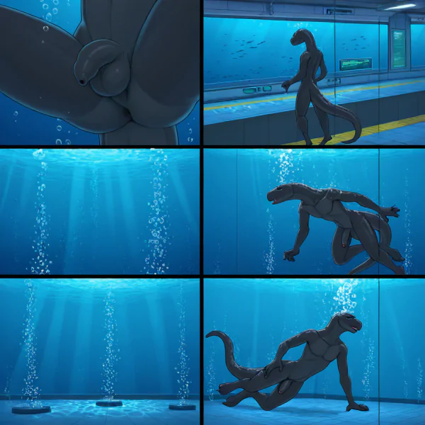 Synth Furry in Underwater Lab