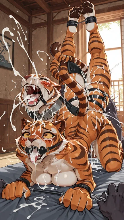 Tigress Restrained in a Dark Chamber