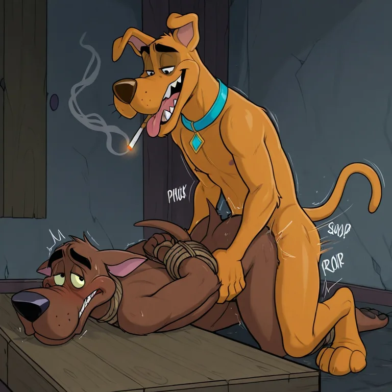 Courage the Cowardly Dog and Scooby Doo Bound Together