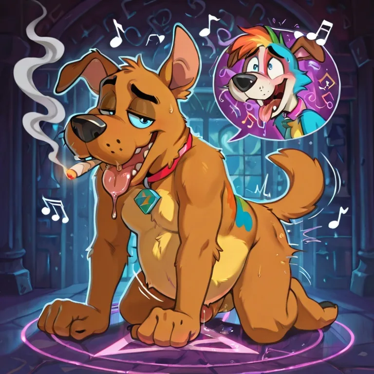 Courageous Anthro Fox in Neon Fur