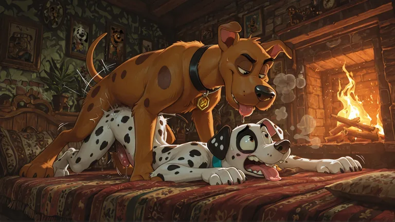 Courage the Cowardly Dog as Toony Furry Dalmatian