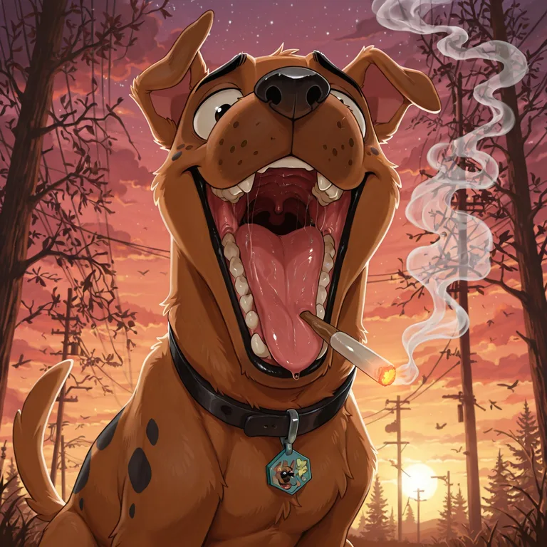 Courage the Cowardly Dog Smoking Marijuana Male/Male