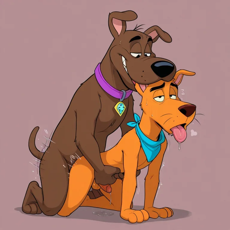Animated Characters Sharing a Kiss
