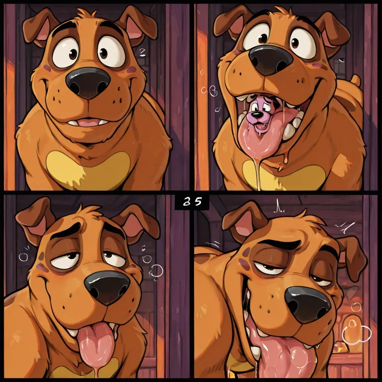 Scooby Doo and Courage in Vore Scene