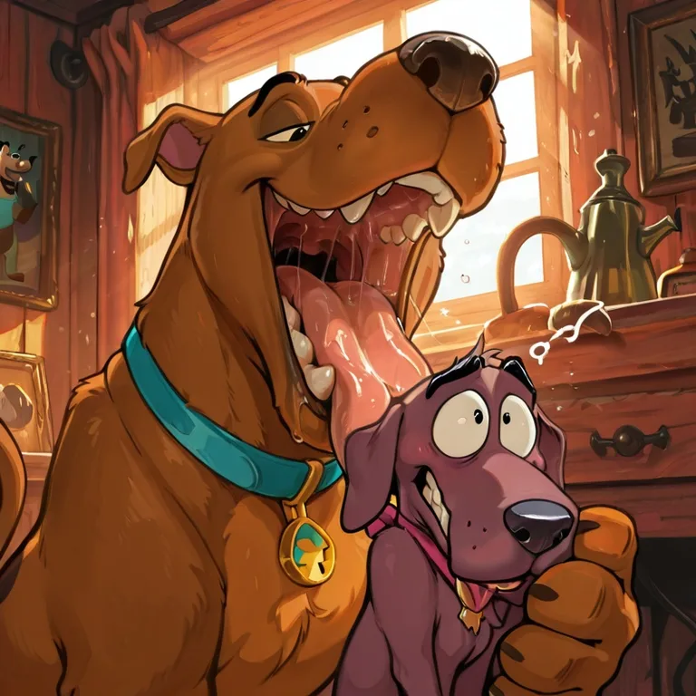 Courage the Cowardly Dog Engulfing Scooby-Doo