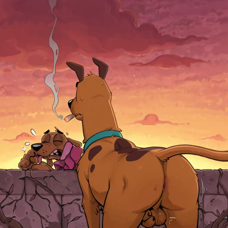 Courage the Cowardly Dog Stoner Artwork