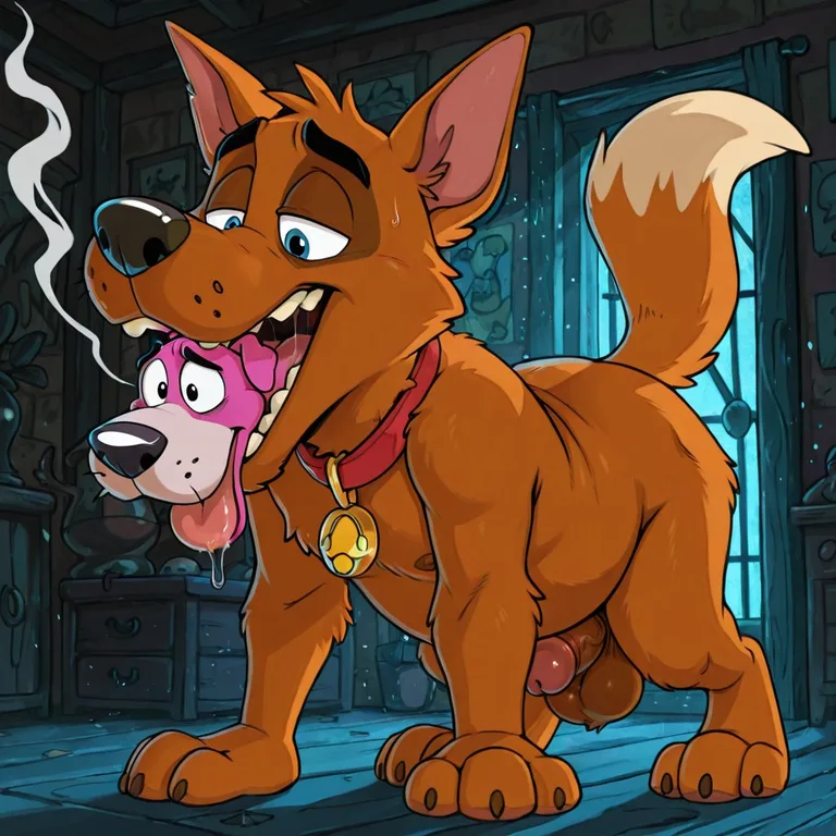 Anthro Courage the Cowardly Dog Character