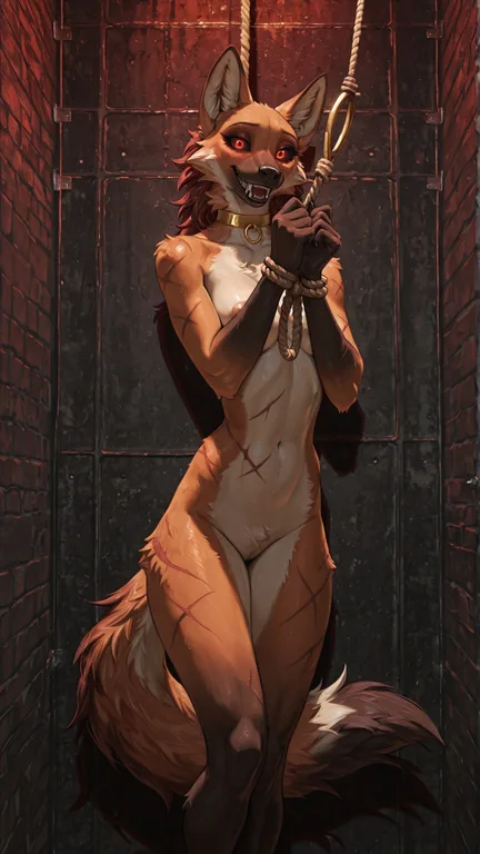 Maned Wolf Prisoner in Modern Cell