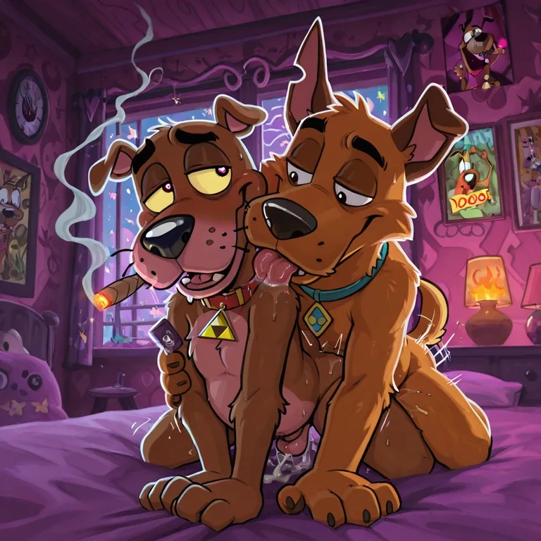 Courage the Cowardly Dog in Romantic Stoner Scene