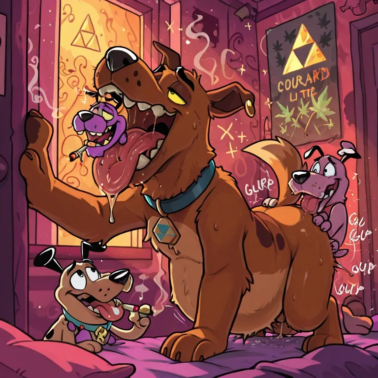 Courage the Cowardly Dog and Scooby-Doo Stoned