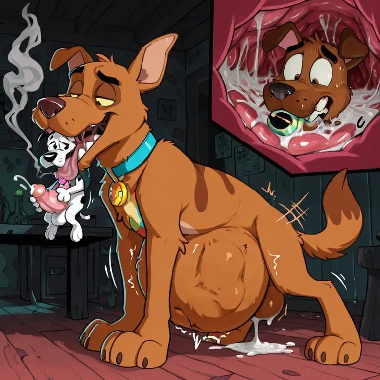 Courage the Cowardly Dog in Risque Scene