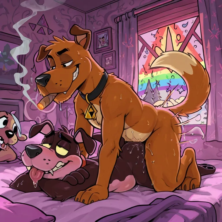 Courage the Cowardly Dog as Toony Stoner Canine