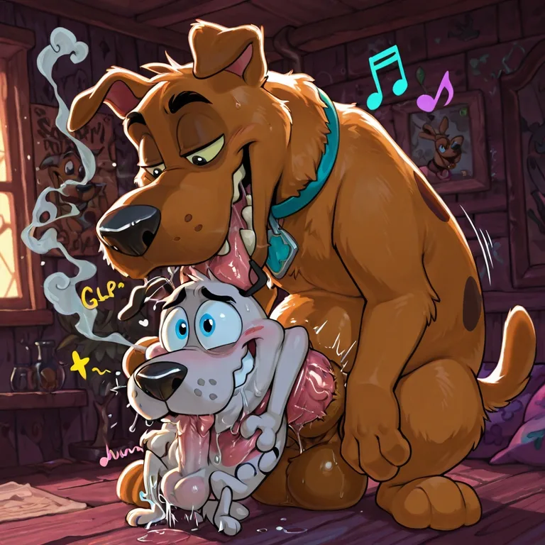 Courage the Cowardly Dog in Surreal Musical Scene