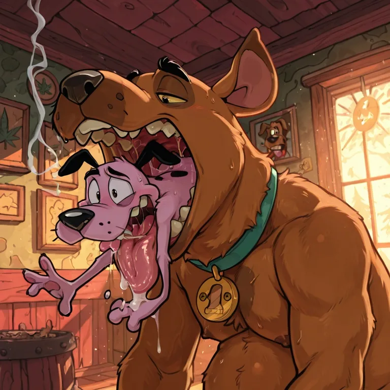 Courage the Cowardly Dog Stoned and Nude Male/Male