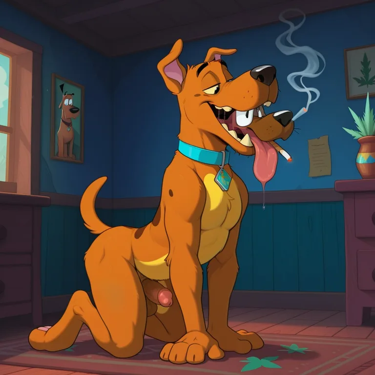 Scooby-Doo And Courage The Cowardly Dog Sharing A Joint
