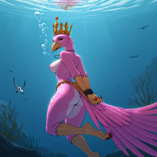 Tzeentch's Avian Sorceress Underwater