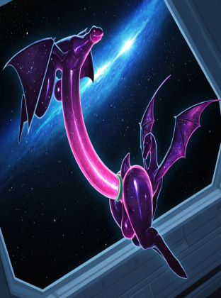 Alien Creature Visiting Space Station