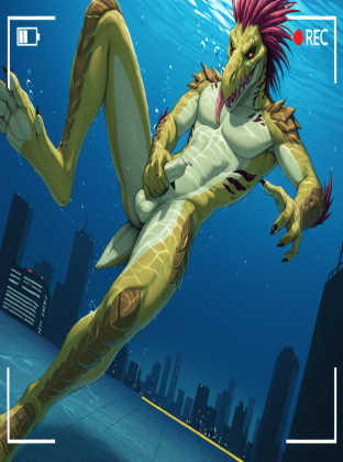 Kig-yar T'vaoan in Cyberpunk Underwater Rave