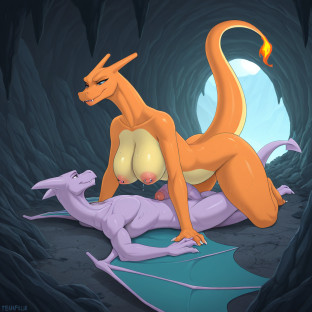 Mystical Pokemon Mating in Ancient Cave