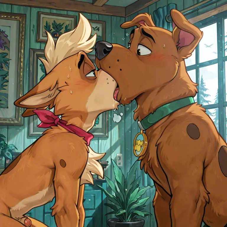 Stoned Furry Couple Sharing a Joint