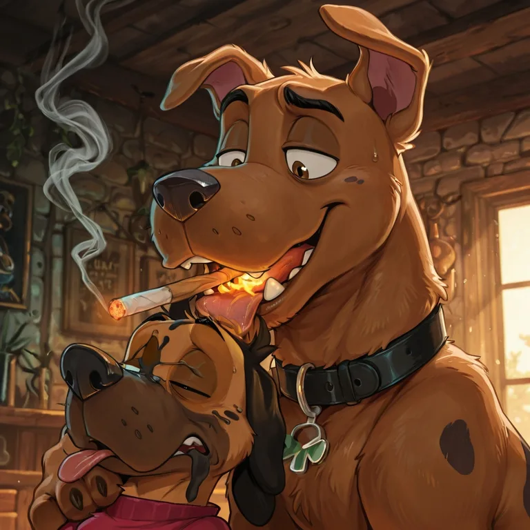 Courage and Scooby Smoke Marijuana Together