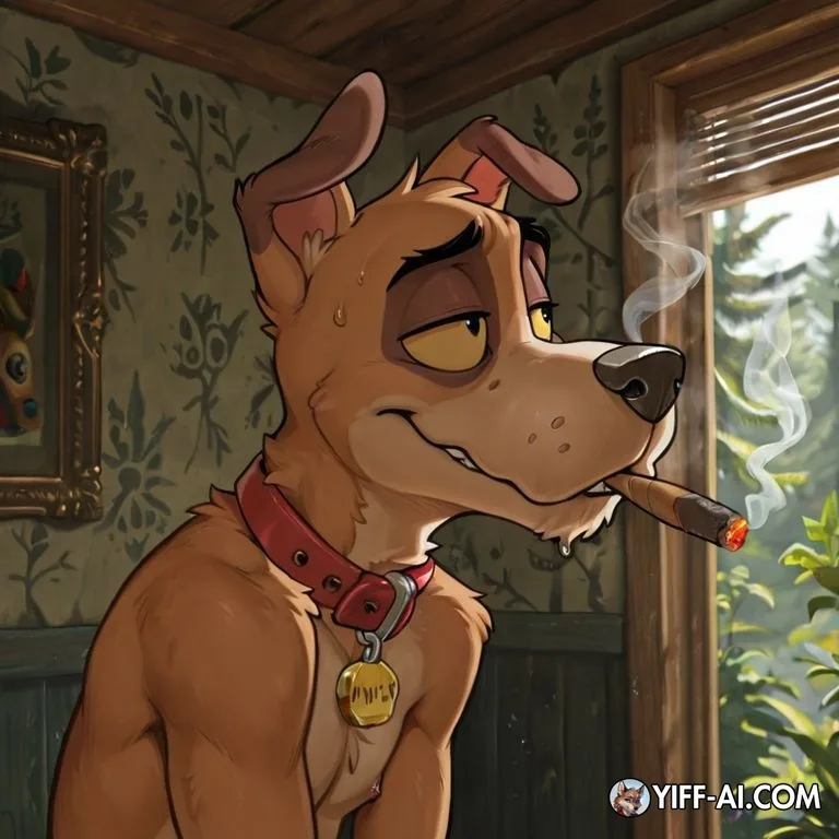 Courageous Canines Enjoying Herbaceous Relaxation