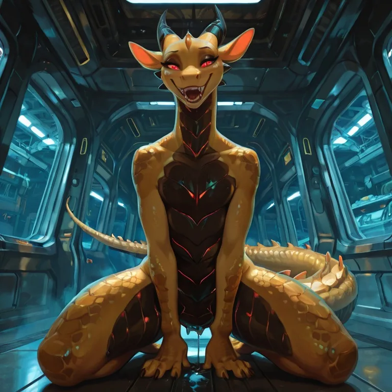 Feral Dragon Pirate in Ruined Spaceship