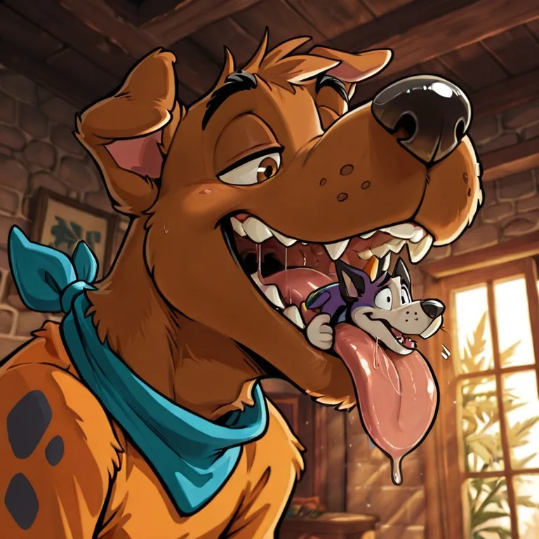 Courage and Scooby-Doo Share a Quiet Stoned Afternoon