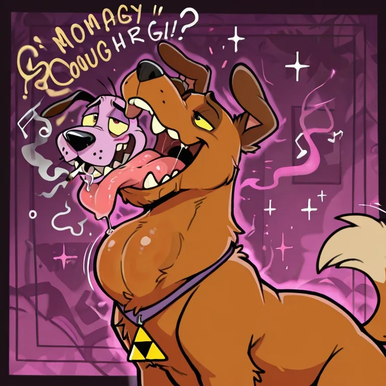 Courage the Cowardly Dog and Scooby Doo Stoned Together