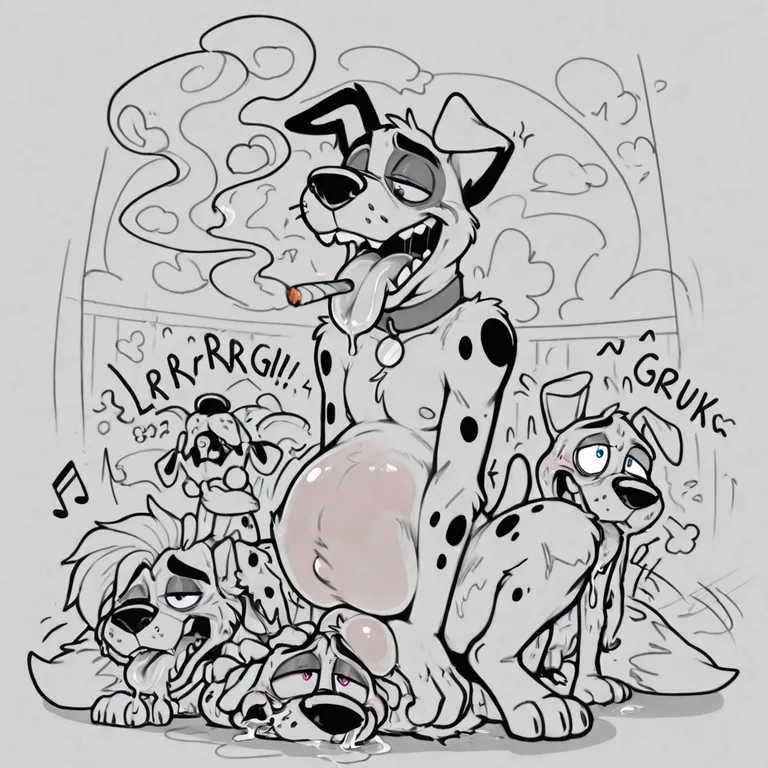 Courage the Cowardly Dog in Wild Orgy Scene