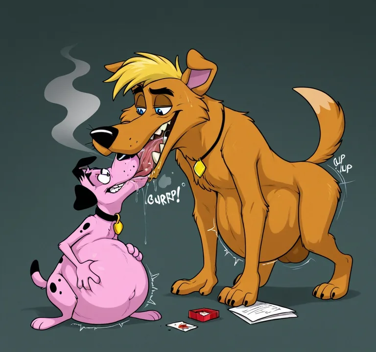 Courage the Cowardly Dog in Explicit Vore Scene