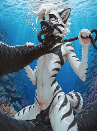 Underwater Fox Struggle