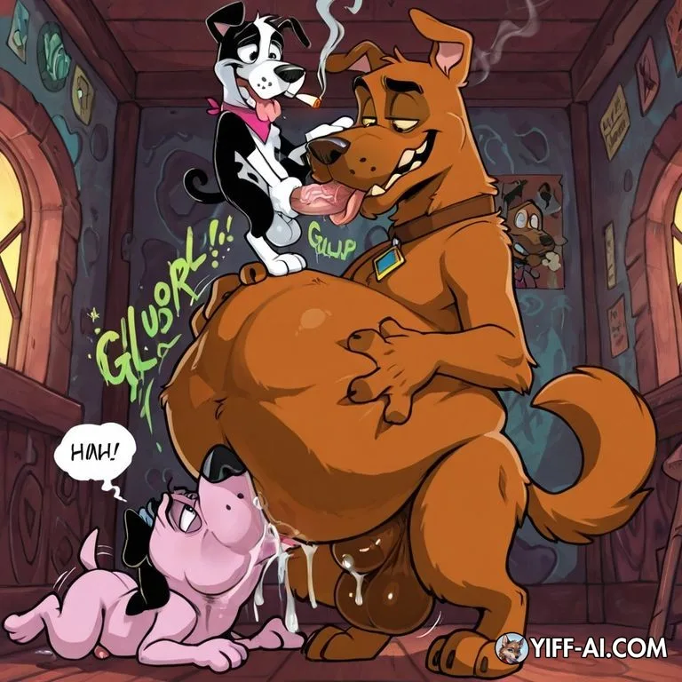 Courage the Cowardly Dog in Adult Scene