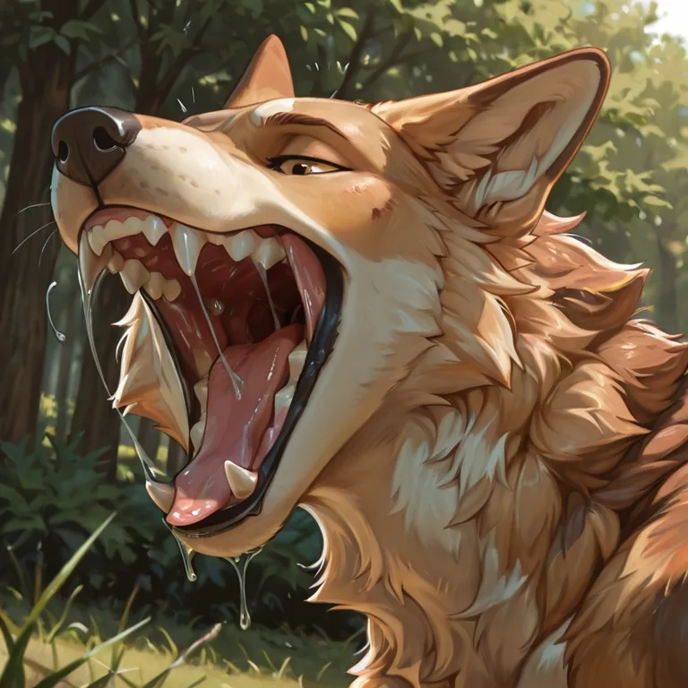 Predator Canine Engulfing Prey