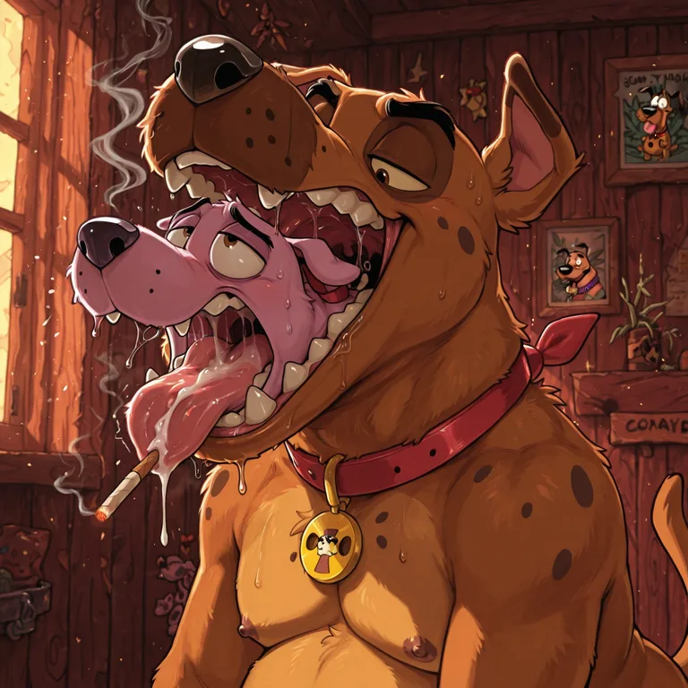 Courage the Cowardly Dog Smoking Marijuana Male