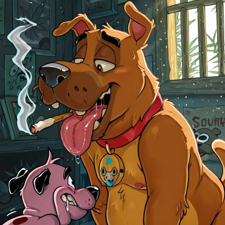 Courage the Cowardly Dog Anthro Stoner Moment