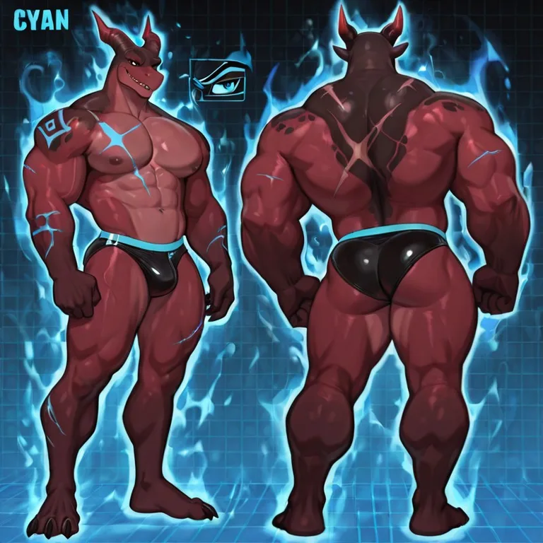 Crimson And Cyan Dragon Character Sheet