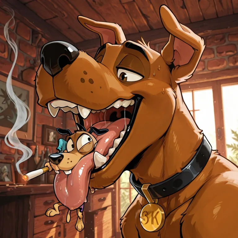 Scooby Doo Swallows Courage The Cowardly Dog Whole Duo