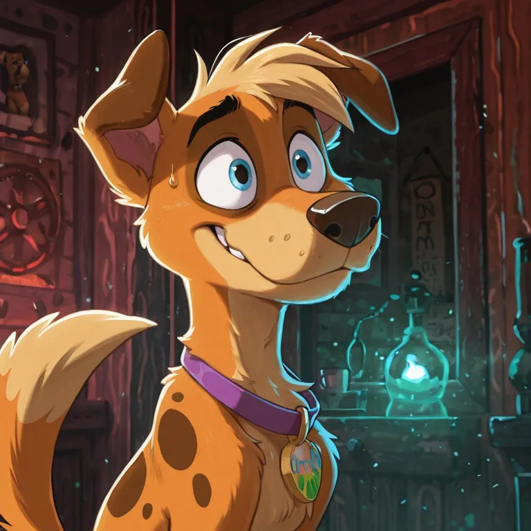 Courage the Cowardly Dog as Anthro Scooby Fox